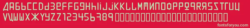 Uralthin Font – Green Fonts on Red Background