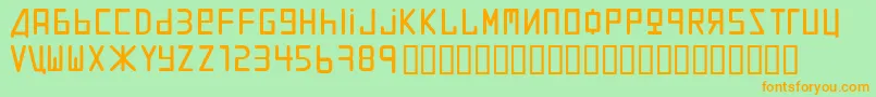 Uralthin Font – Orange Fonts on Green Background