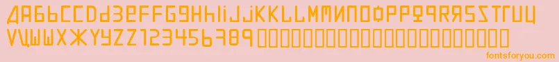 Uralthin Font – Orange Fonts on Pink Background