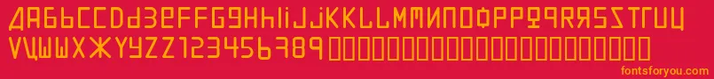 Uralthin Font – Orange Fonts on Red Background