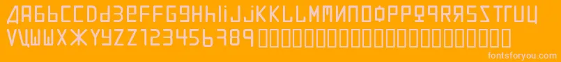 Uralthin Font – Pink Fonts on Orange Background