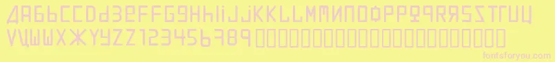 Uralthin Font – Pink Fonts on Yellow Background