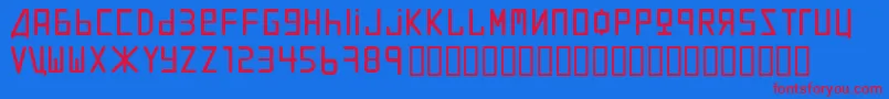 Uralthin Font – Red Fonts on Blue Background