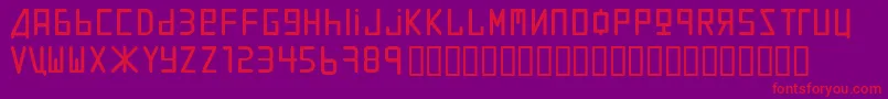 フォントUralthin – 紫の背景に赤い文字