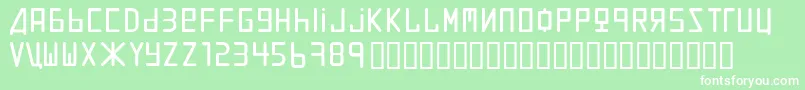 フォントUralthin – 緑の背景に白い文字