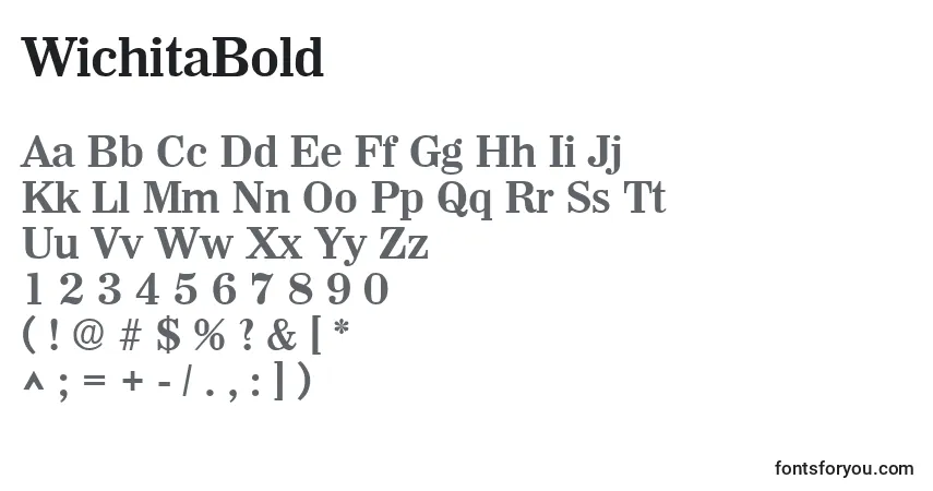 Schriftart WichitaBold – Alphabet, Zahlen, spezielle Symbole