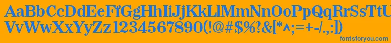 WichitaBold Font – Blue Fonts on Orange Background