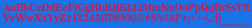 WichitaBold Font – Red Fonts on Blue Background