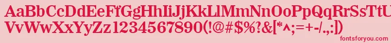 WichitaBold Font – Red Fonts on Pink Background