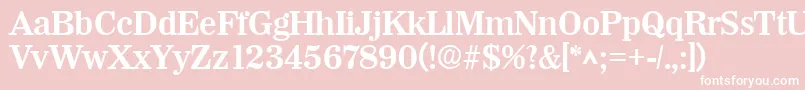 WichitaBold Font – White Fonts on Pink Background