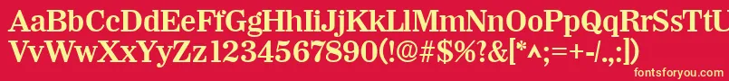 WichitaBold Font – Yellow Fonts on Red Background