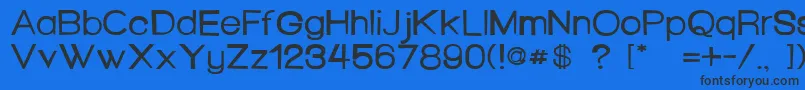 フォントHelloSeattle – 黒い文字の青い背景
