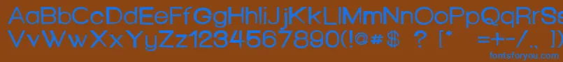 フォントHelloSeattle – 茶色の背景に青い文字