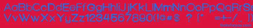 フォントHelloSeattle – 赤い背景に青い文字