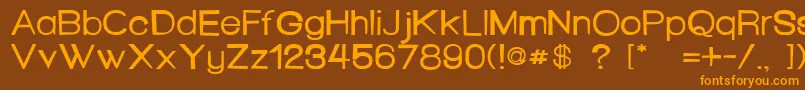 HelloSeattle Font – Orange Fonts on Brown Background