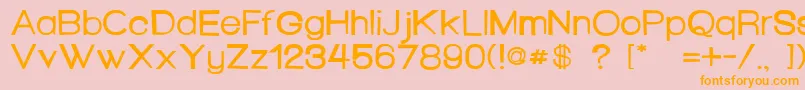 HelloSeattle Font – Orange Fonts on Pink Background