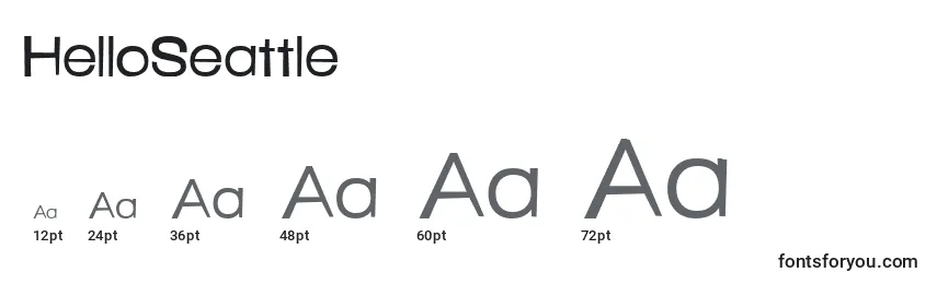 HelloSeattle Font Sizes