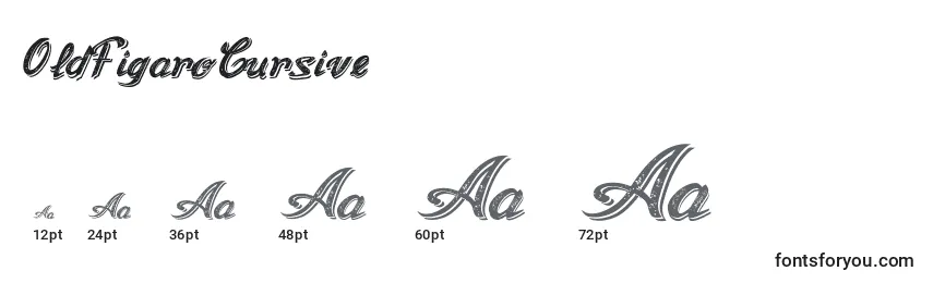 OldFigaroCursive Font Sizes