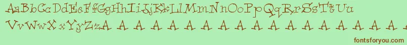 Focaccia Font – Brown Fonts on Green Background