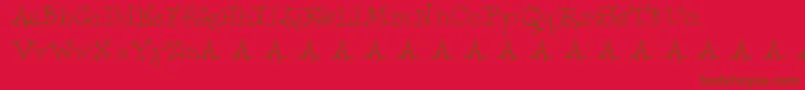 Focaccia Font – Brown Fonts on Red Background