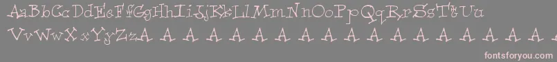 Focaccia Font – Pink Fonts on Gray Background