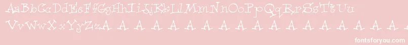 Focaccia-Schriftart – Weiße Schriften auf rosa Hintergrund