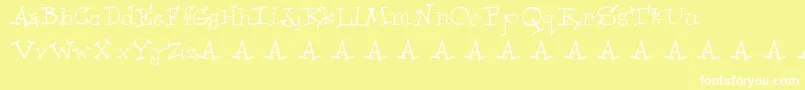 Focaccia Font – White Fonts on Yellow Background