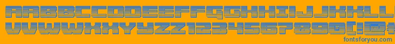 Cruiserfortresschrome Font – Blue Fonts on Orange Background