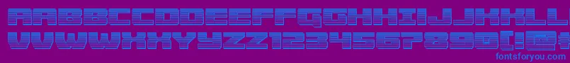 Cruiserfortresschrome Font – Blue Fonts on Purple Background