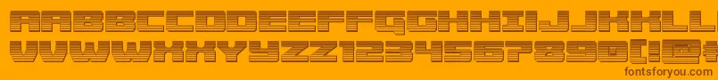 Cruiserfortresschrome Font – Brown Fonts on Orange Background