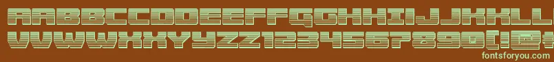 Cruiserfortresschrome Font – Green Fonts on Brown Background