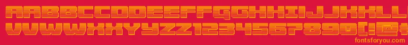 Cruiserfortresschrome Font – Orange Fonts on Red Background