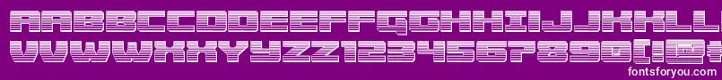 Cruiserfortresschrome-fontti – valkoiset fontit violetilla taustalla