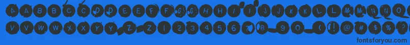 Backspacerround Font – Black Fonts on Blue Background