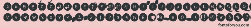 Backspacerround Font – Black Fonts on Pink Background