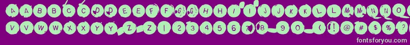 Backspacerround Font – Green Fonts on Purple Background