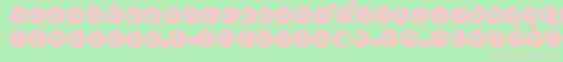 フォントBackspacerround – 緑の背景にピンクのフォント