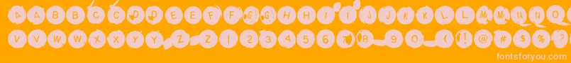 More about Backspacerround Font Backspacerround Font – Pink Fonts on Orange Background