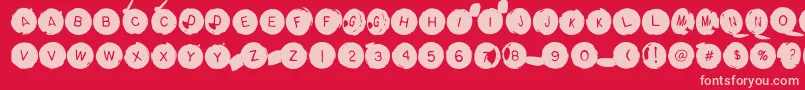 Backspacerround Font – Pink Fonts on Red Background