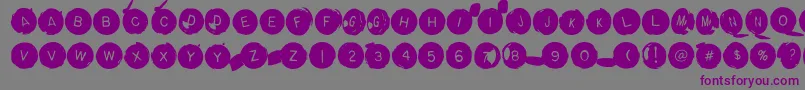 フォントBackspacerround – 紫色のフォント、灰色の背景