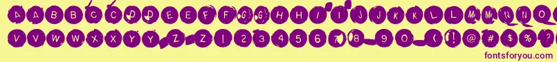 Backspacerround Font – Purple Fonts on Yellow Background