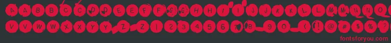 Backspacerround Font – Red Fonts on Black Background