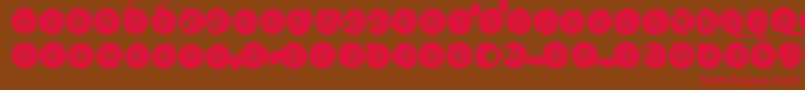 Backspacerround Font – Red Fonts on Brown Background