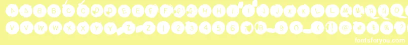 Backspacerround Font – White Fonts on Yellow Background