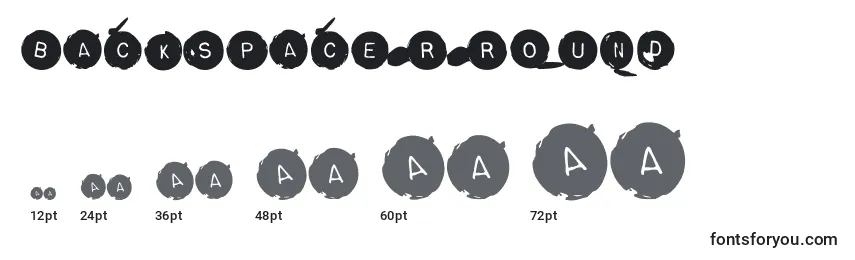 Größen der Schriftart Backspacerround