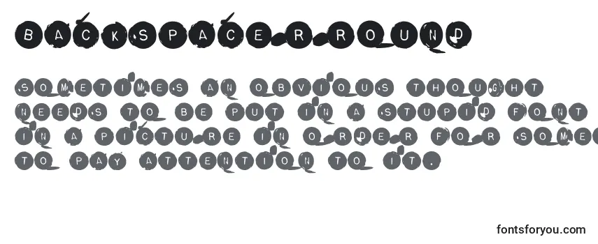 Schriftart Backspacerround