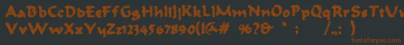 AmbrosiusAurelianus Font – Brown Fonts on Black Background