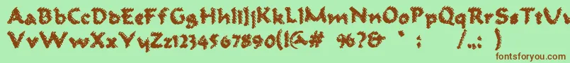 AmbrosiusAurelianus Font – Brown Fonts on Green Background