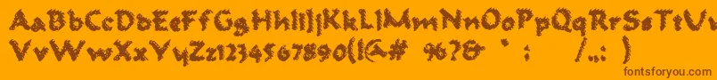 AmbrosiusAurelianus Font – Brown Fonts on Orange Background