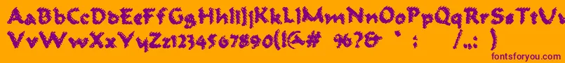 Police AmbrosiusAurelianus – polices violettes sur fond orange